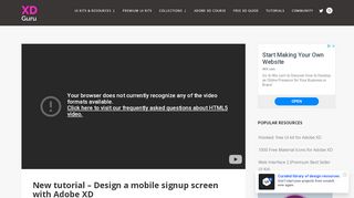 
                            4. New tutorial - Design a mobile signup screen with Adobe XD - XDGuru