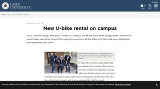 
                            11. New U-bike rental on campus - Umeå universitet