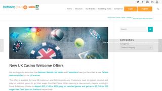 
                            12. New UK Casino Welcome Offers – Betsson Group Affiliates