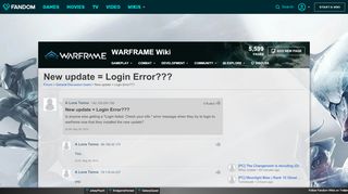 
                            9. New update = Login Error??? | WARFRAME Wiki | FANDOM powered by Wikia