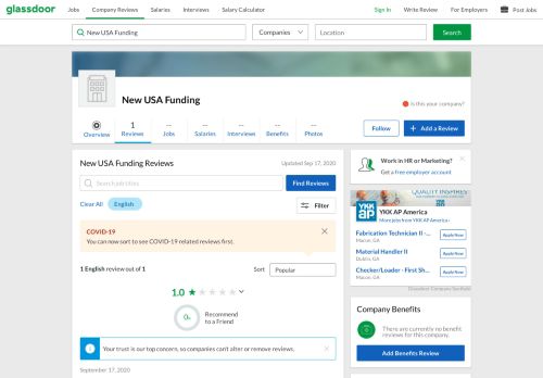 
                            13. New USA Funding Reviews | Glassdoor