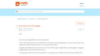 
                            7. New User & Gmail Gadget – Insightly Help Center