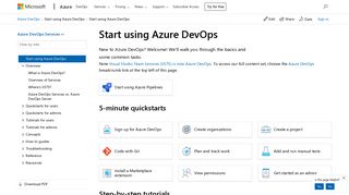
                            1. New user guide - Azure DevOps | Microsoft Docs