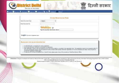 
                            10. New User - Home | e-District Delhi | Department of Revenue, Govt ...