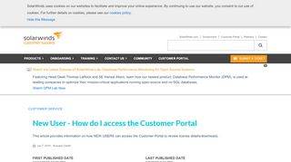 
                            2. New User - How do I access the Customer Portal - ...