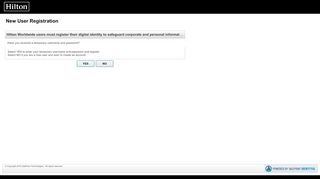 
                            3. New User Registration - Hilton