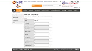 
                            11. New User Registration - NSE