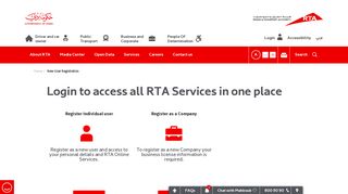 
                            3. New User Registration - RTA