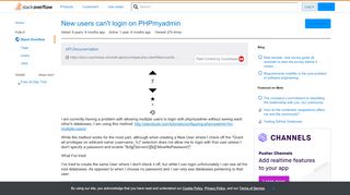 
                            5. New users can't login on PHPmyadmin - Stack Overflow