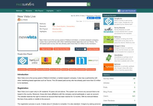 
                            2. New Vista Live - PaidSurveys Guru