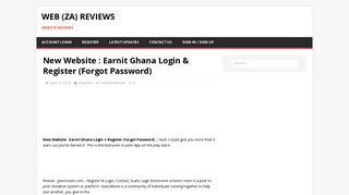 
                            4. New Website : Earnit Ghana Login & Register (Forgot Password)