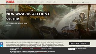 
                            2. New Wizards Account System | Dungeons & Dragons - D&D