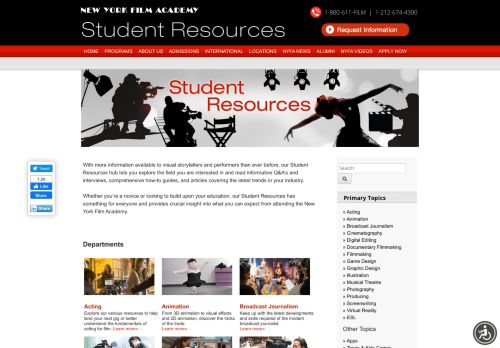 
                            1. New York Film Academy - Student Resources