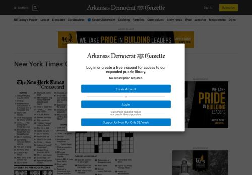 
                            10. New York Times Crossword Puzzle - The Arkansas Democrat-Gazette