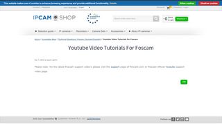 
                            13. **NEW** Youtube Video Tutorials for Foscam **NEW** the specialist ...