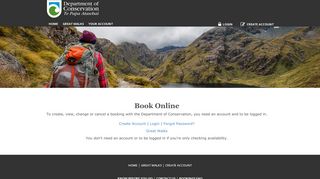 
                            3. New Zealand - DOC Booking Service -