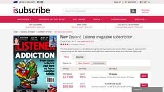 
                            6. New Zealand Listener Magazine Subscription - isubscribe