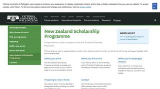 
                            7. New Zealand Scholarship Programme | Victoria University of Wellington