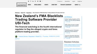 
                            13. New Zealand's FMA Blacklists Trading Software Provider USI-Tech ...