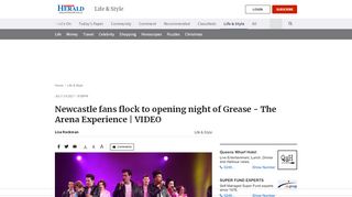 
                            10. Newcastle fans flock to opening night of Grease - The Arena ...