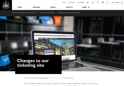 
                            4. Newcastle United - Changes to our ticketing site