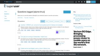 
                            9. Newest 'alpine-linux' Questions - Super User