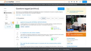 
                            12. Newest 'archlinux' Questions - Stack Overflow
