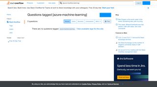 
                            13. Newest 'azure-machine-learning' Questions - Stack Overflow