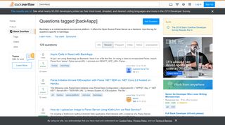 
                            2. Newest 'back4app' Questions - Stack Overflow