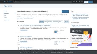 
                            8. Newest 'blocked-services' Questions - Tor Stack Exchange