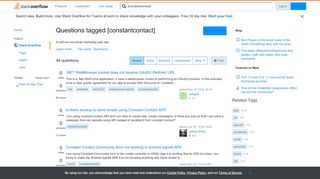 
                            11. Newest 'constantcontact' Questions - Stack Overflow