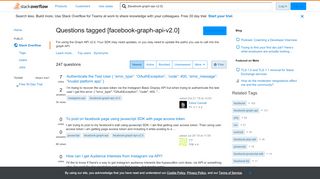 
                            4. Newest 'facebook-graph-api-v2.0' Questions - Stack Overflow