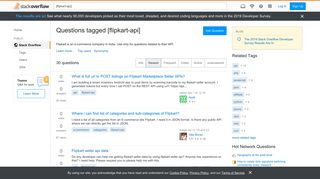 
                            8. Newest 'flipkart-api' Questions - Stack Overflow