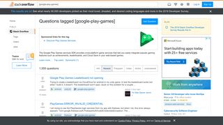 
                            9. Newest 'google-play-games' Questions - Stack Overflow