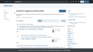 
                            12. Newest 'myetherwallet' Questions - Ethereum Stack Exchange