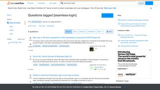 
                            10. Newest 'seamless-login' Questions - Stack Overflow