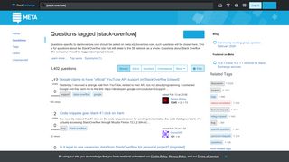 
                            13. Newest 'stackoverflow' Questions - Page 65 - Meta Stack Exchange