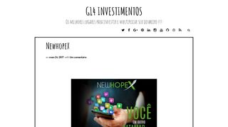 
                            3. NewhopeX ~ G14 Investimentos