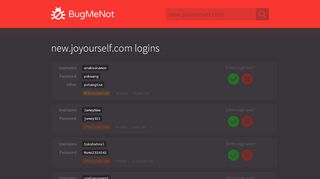 
                            9. new.joyourself.com passwords - BugMeNot