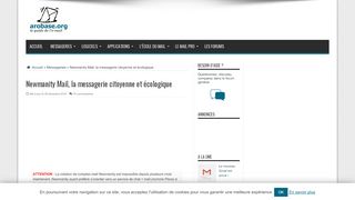 
                            6. Newmanity Mail, la messagerie citoyenne et écologique - Arobase.org