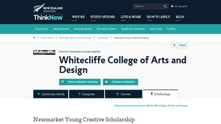 
                            10. Newmarket Young Creative Scholarship | Whitecliffe College of Arts ...
