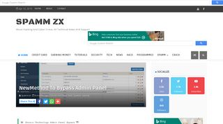 
                            12. NewMethod To Bypass Admin Panel - SPAMM Zx