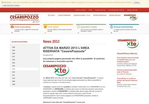 
                            8. News 2013 - Cesare Pozzo