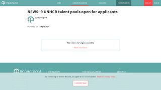 
                            13. NEWS: 9 UNHCR talent pools open for applicants - ...