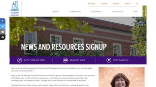 
                            8. News and Resources Signup - Pittsburgh Theological ...