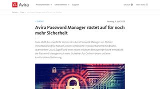 
                            3. News - Avira Password Manager rüstet auf für noch mehr Sicherheit