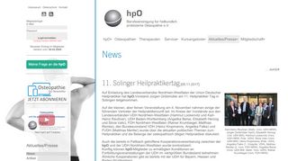 
                            12. News - Berufsvereinigung für heilkundlich ... - hpo-osteopathie.de