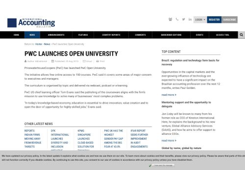 
                            5. News Details - PwC launches Open University