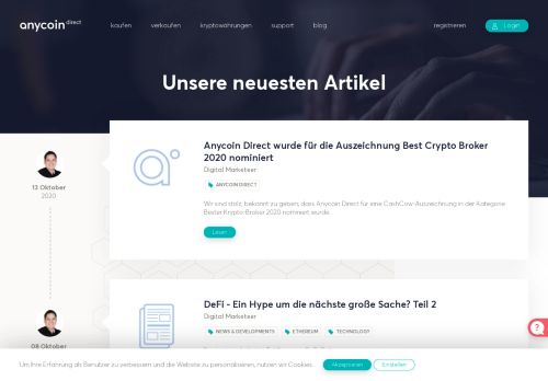 
                            13. News - Mindestauftragswert gesenkt | Anycoin Direct