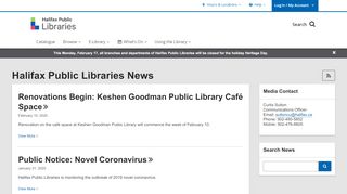 
                            4. News | Page 1 of 3 | Halifax Public Libraries